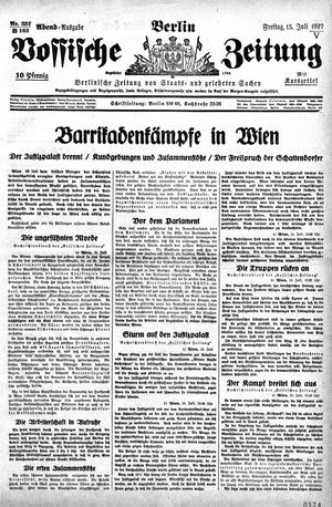 Vossische Zeitung vom 15.07.1927