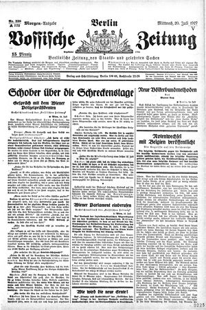 Vossische Zeitung vom 20.07.1927