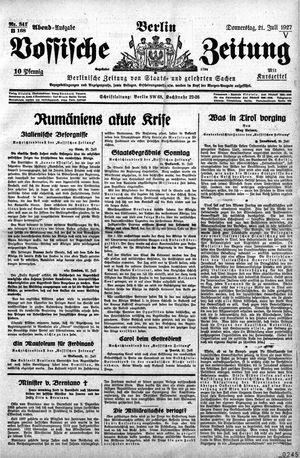Vossische Zeitung vom 21.07.1927