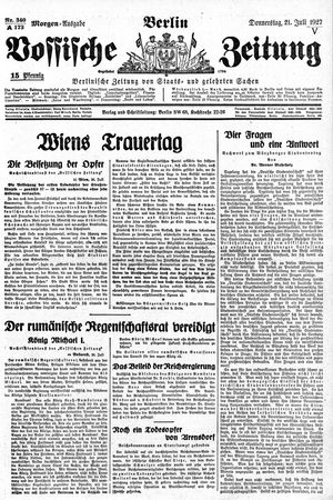 Vossische Zeitung vom 21.07.1927