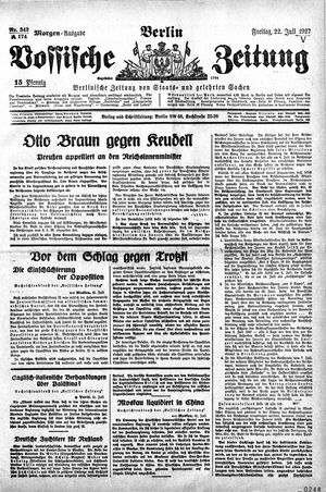 Vossische Zeitung vom 22.07.1927