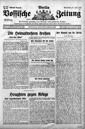 Vossische Zeitung vom 23.07.1927