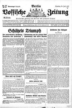 Vossische Zeitung vom 24.07.1927