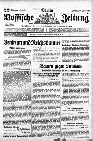 Vossische Zeitung vom 26.07.1927