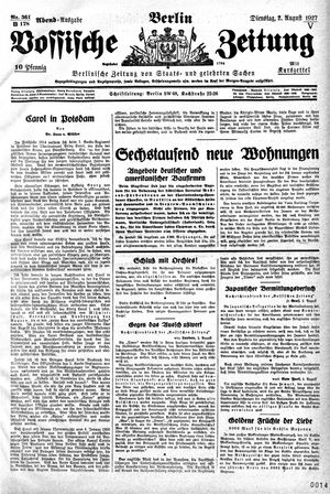 Vossische Zeitung vom 02.08.1927