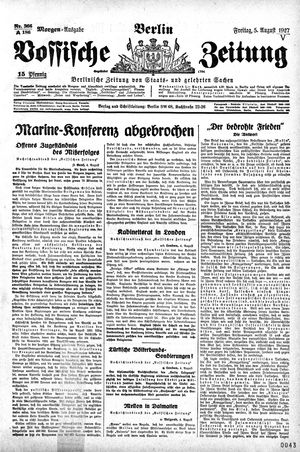 Vossische Zeitung on Aug 5, 1927
