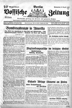 Vossische Zeitung vom 06.08.1927