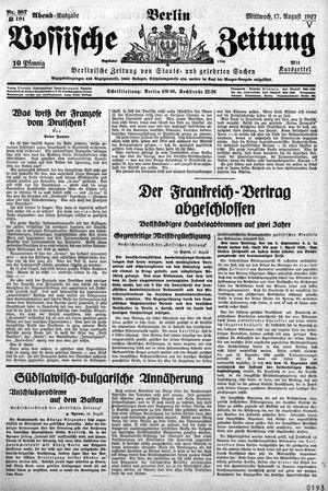 Vossische Zeitung vom 17.08.1927