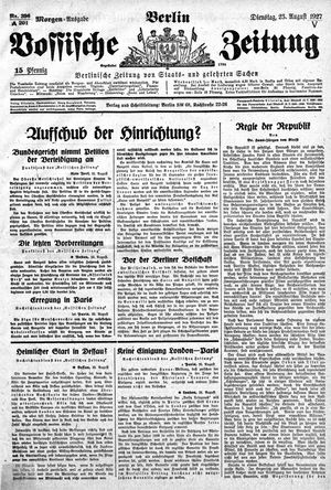 Vossische Zeitung on Aug 23, 1927