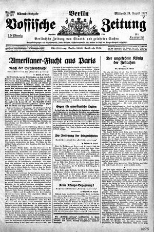 Vossische Zeitung on Aug 24, 1927