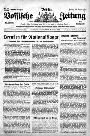 Vossische Zeitung vom 26.08.1927