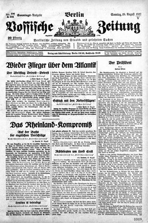 Vossische Zeitung vom 28.08.1927