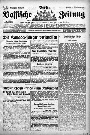 Vossische Zeitung vom 02.09.1927