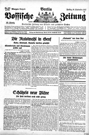 Vossische Zeitung vom 16.09.1927