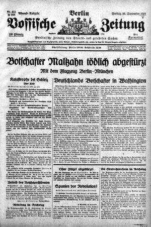 Vossische Zeitung on Sep 23, 1927