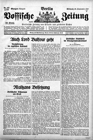 Vossische Zeitung vom 28.09.1927