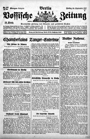 Vossische Zeitung vom 30.09.1927