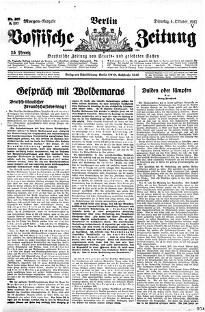 Vossische Zeitung vom 04.10.1927