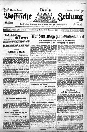 Vossische Zeitung vom 04.10.1927