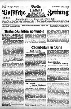 Vossische Zeitung vom 08.10.1927