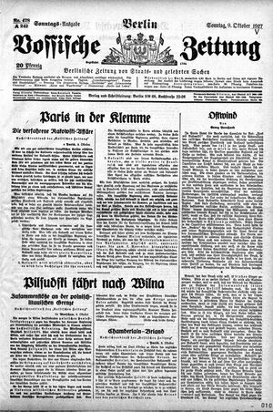 Vossische Zeitung vom 09.10.1927