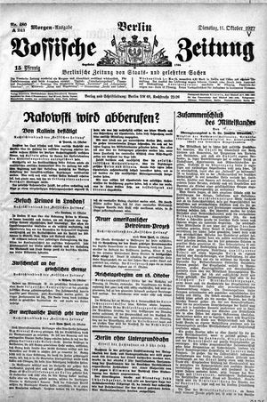 Vossische Zeitung on Oct 11, 1927