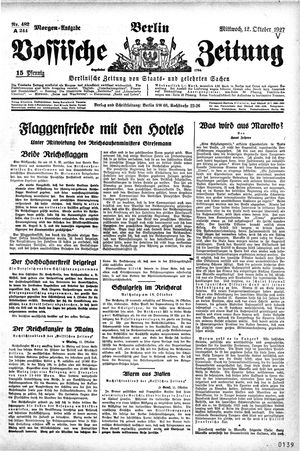 Vossische Zeitung vom 12.10.1927
