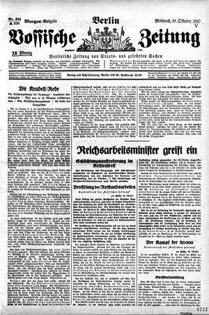Vossische Zeitung on Oct 19, 1927