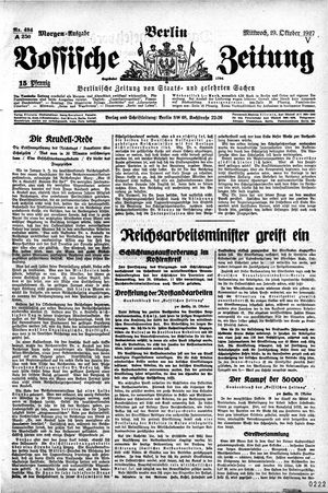 Vossische Zeitung vom 19.10.1927