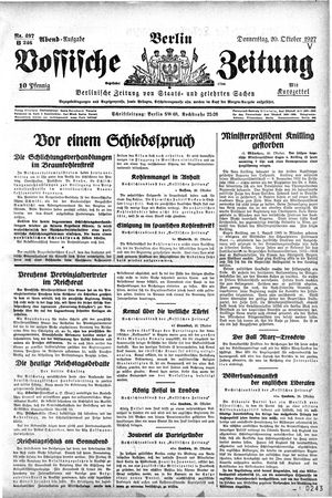 Vossische Zeitung vom 20.10.1927