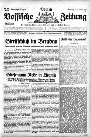 Vossische Zeitung vom 23.10.1927