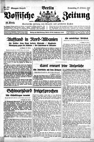 Vossische Zeitung vom 27.10.1927