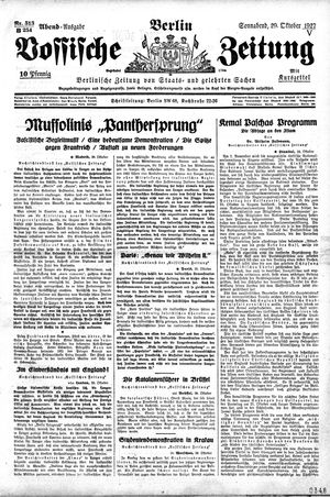 Vossische Zeitung vom 29.10.1927