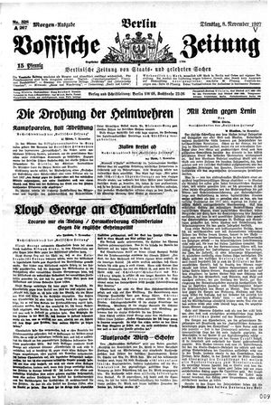 Vossische Zeitung on Nov 8, 1927