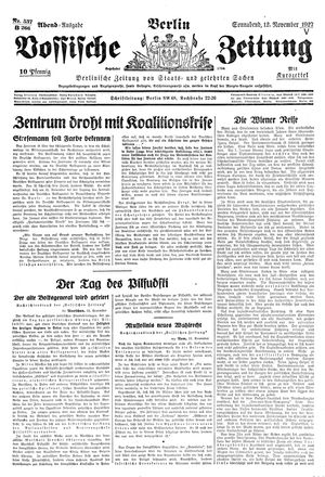 Vossische Zeitung vom 12.11.1927