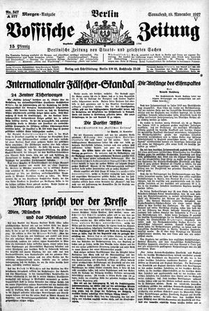 Vossische Zeitung on Nov 19, 1927