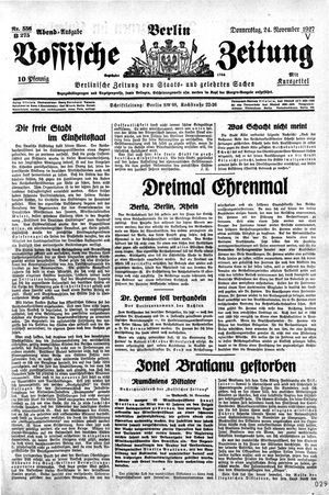 Vossische Zeitung vom 24.11.1927