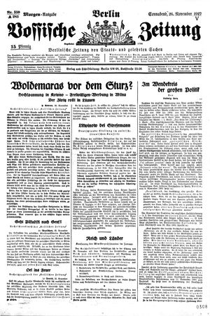Vossische Zeitung on Nov 26, 1927