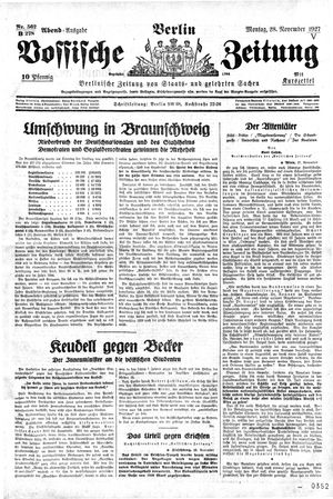 Vossische Zeitung vom 28.11.1927