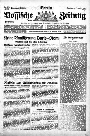 Vossische Zeitung vom 04.12.1927