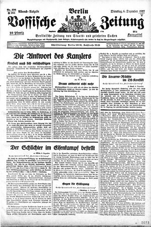 Vossische Zeitung vom 06.12.1927