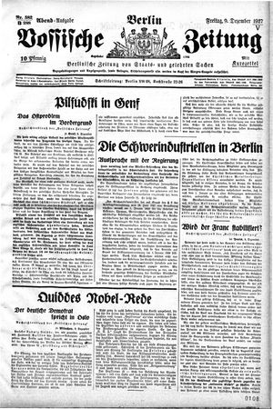 Vossische Zeitung vom 09.12.1927
