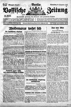 Vossische Zeitung vom 10.12.1927