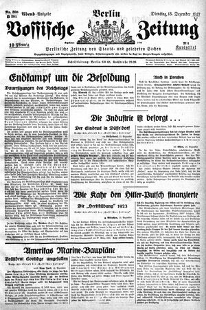 Vossische Zeitung vom 13.12.1927