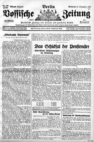 Vossische Zeitung vom 14.12.1927