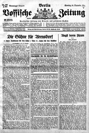 Vossische Zeitung vom 18.12.1927