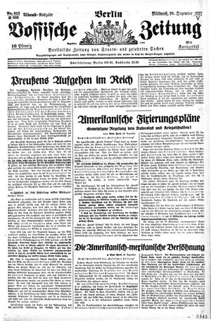 Vossische Zeitung vom 28.12.1927