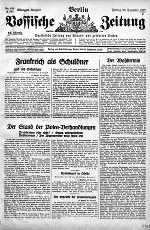 Vossische Zeitung vom 30.12.1927