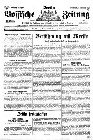 Vossische Zeitung vom 11.01.1928