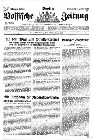 Vossische Zeitung vom 12.01.1928